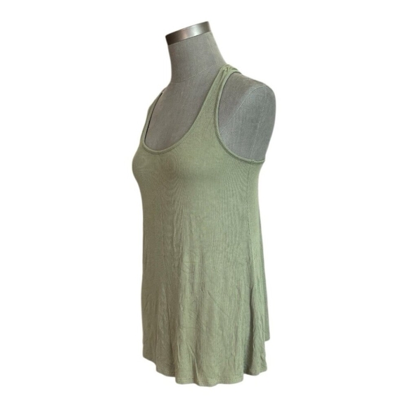 Dolan Anthropology LEFT COAST COLLECTION Green Tank Ribbed Sleeveless Top L, NWT - Picture 3 of 6